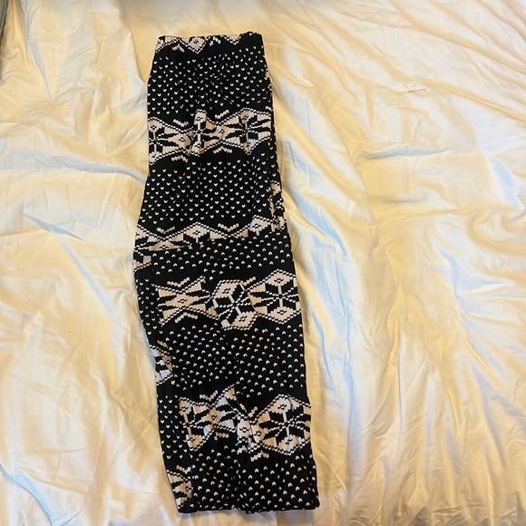 Black and white Christmas leggings - Picture 1 of 1